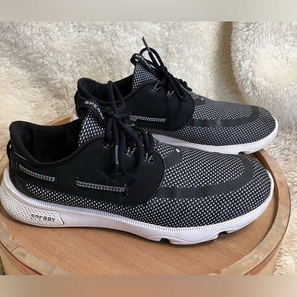 Sperry‎ Women’s Boat Shoes Black/White Quick Drying Amphibious Sneakers Sz 9M - Picture 3 of 10